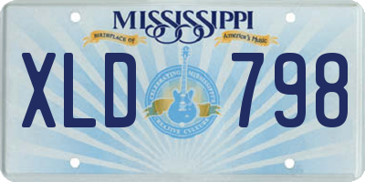 MS license plate XLD798