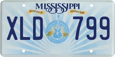 MS license plate XLD799