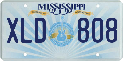 MS license plate XLD808
