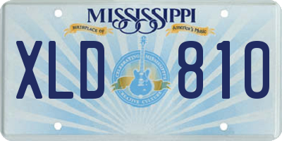 MS license plate XLD810