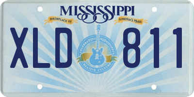 MS license plate XLD811