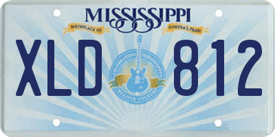 MS license plate XLD812