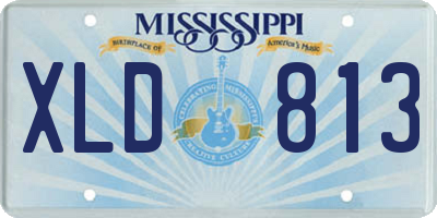 MS license plate XLD813