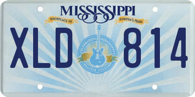 MS license plate XLD814