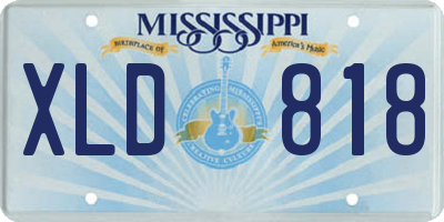 MS license plate XLD818