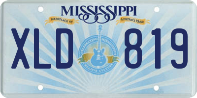 MS license plate XLD819