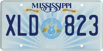 MS license plate XLD823