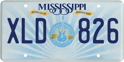 MS license plate XLD826