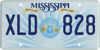 MS license plate XLD828