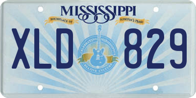 MS license plate XLD829