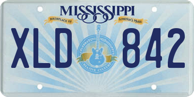 MS license plate XLD842