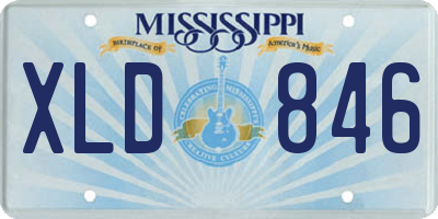 MS license plate XLD846
