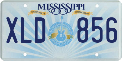 MS license plate XLD856