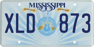 MS license plate XLD873
