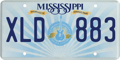 MS license plate XLD883