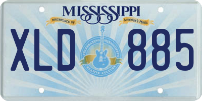 MS license plate XLD885