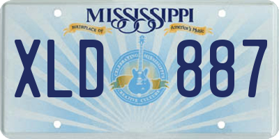 MS license plate XLD887