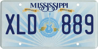 MS license plate XLD889