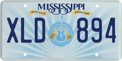 MS license plate XLD894