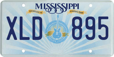 MS license plate XLD895