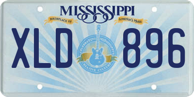 MS license plate XLD896