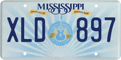 MS license plate XLD897