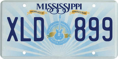 MS license plate XLD899