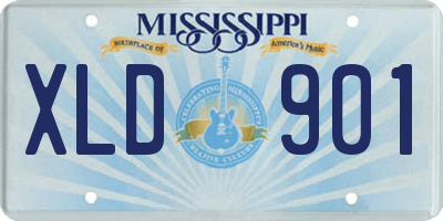 MS license plate XLD901