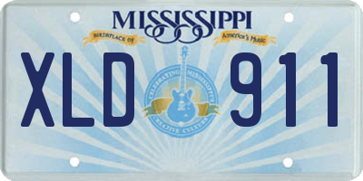 MS license plate XLD911