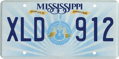 MS license plate XLD912