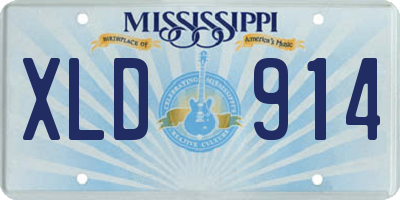MS license plate XLD914