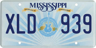 MS license plate XLD939