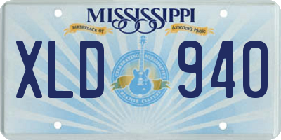MS license plate XLD940