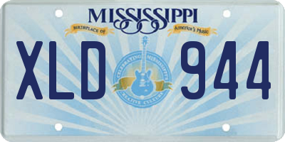 MS license plate XLD944
