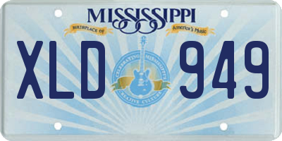 MS license plate XLD949