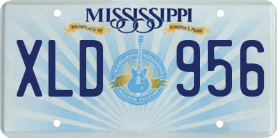 MS license plate XLD956