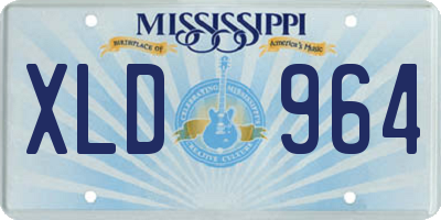 MS license plate XLD964