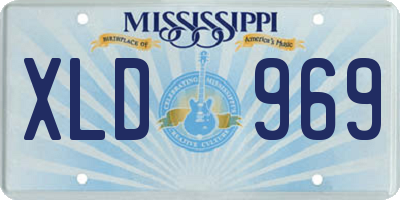 MS license plate XLD969