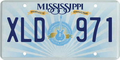 MS license plate XLD971