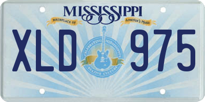MS license plate XLD975