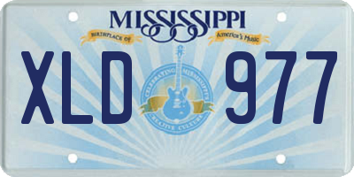 MS license plate XLD977