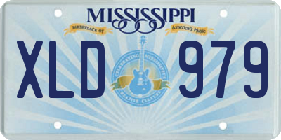 MS license plate XLD979