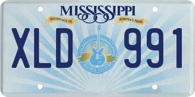 MS license plate XLD991