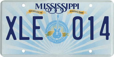 MS license plate XLE014