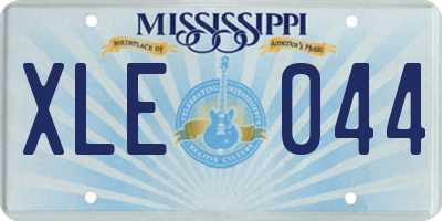 MS license plate XLE044