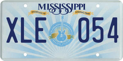 MS license plate XLE054