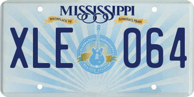 MS license plate XLE064