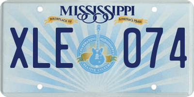 MS license plate XLE074