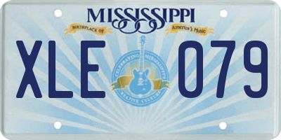 MS license plate XLE079