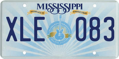 MS license plate XLE083